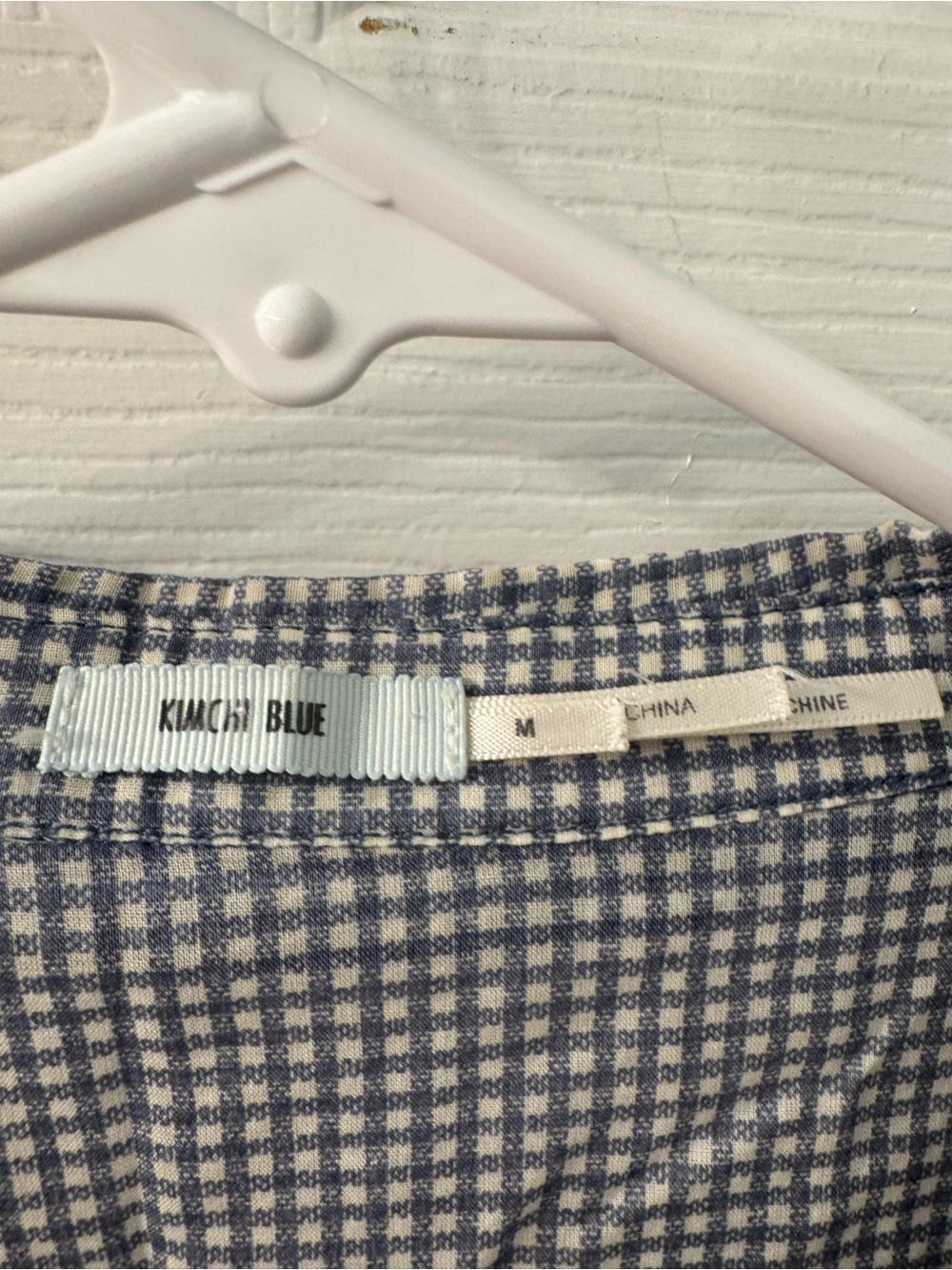 Kimchi Blue Blue and White Gingham Top - Picture 2 of 3